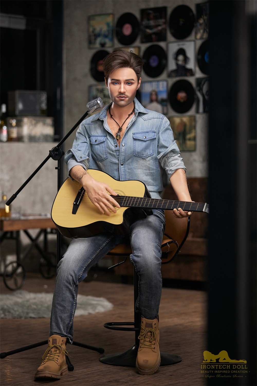 IronTech 170cm (5ft5') Handsome Singer-Style Gentleman Silicone Male Sex Doll - Jack