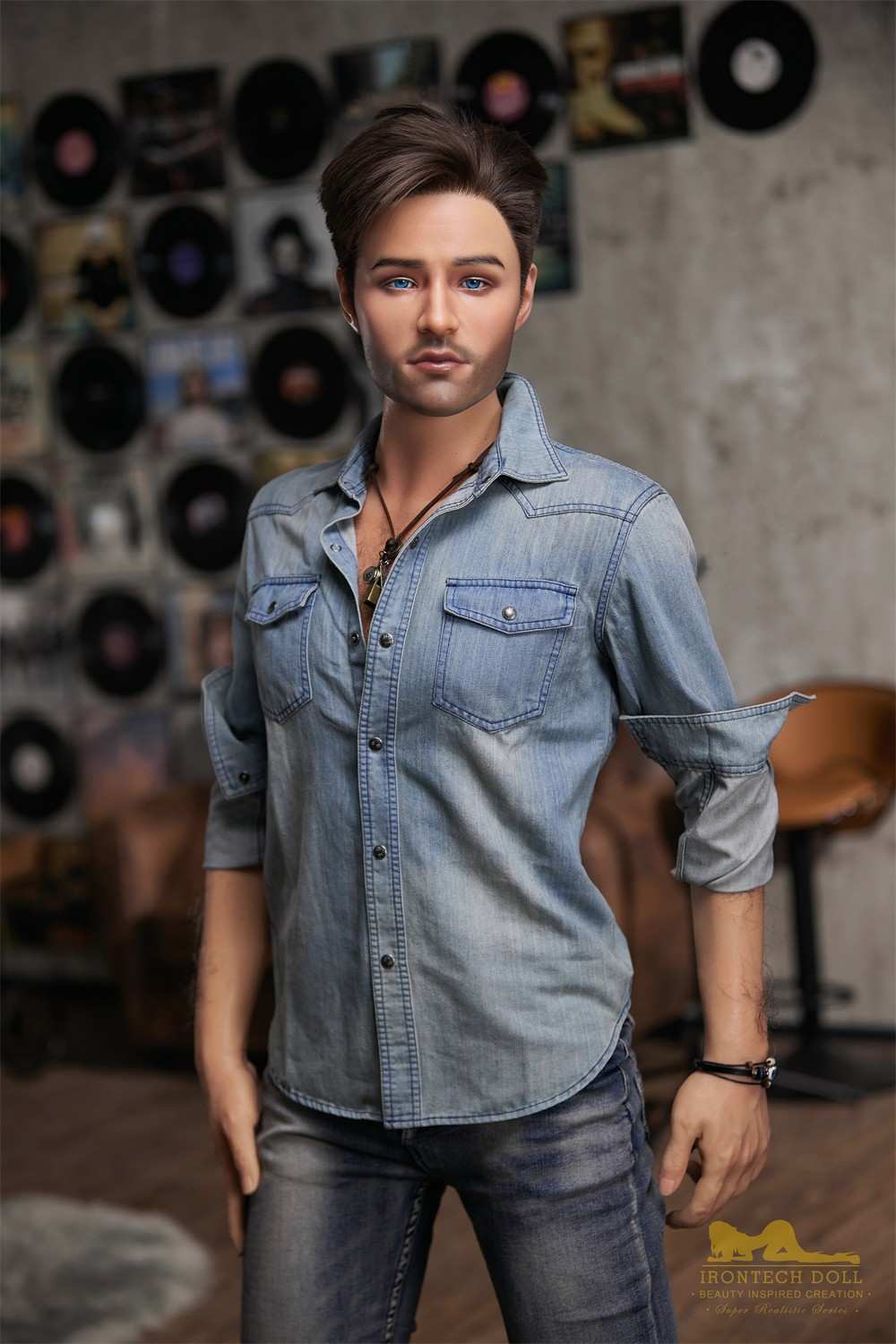 IronTech 170cm (5ft5') Handsome Singer-Style Gentleman Silicone Male Sex Doll - Jack