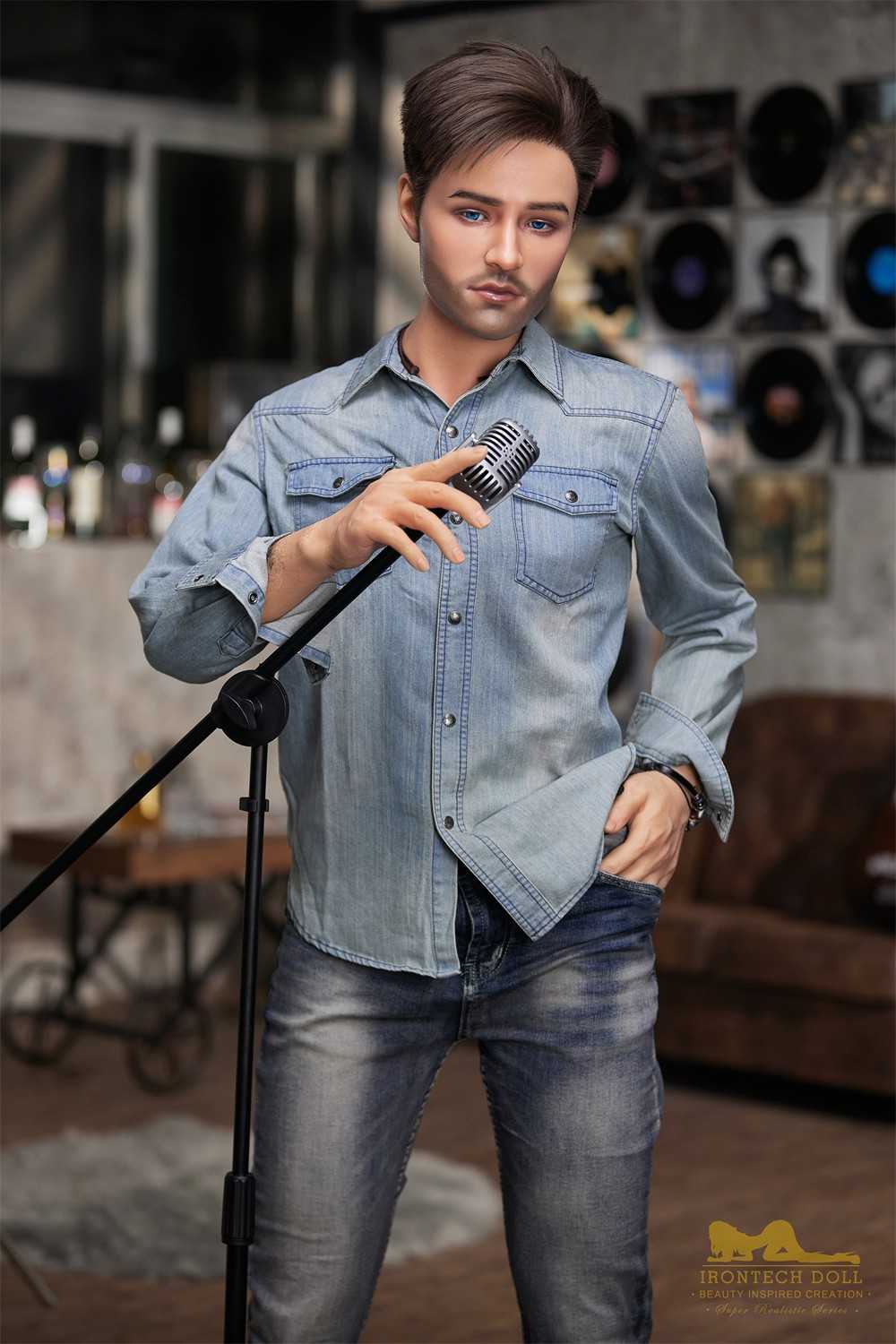 IronTech 170cm (5ft5') Handsome Singer-Style Gentleman Silicone Male Sex Doll - Jack
