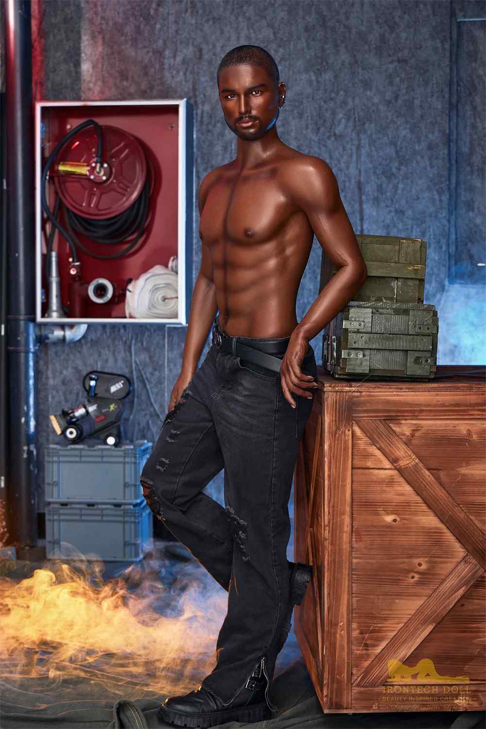 IronTech 170cm (5ft5') Realistic & Black Silicone Male Sex Doll - Kevin