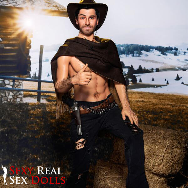 IronTech 170cm (5ft5') Sensual Cowboy Realistic Silicone Male Sex Doll - Allen