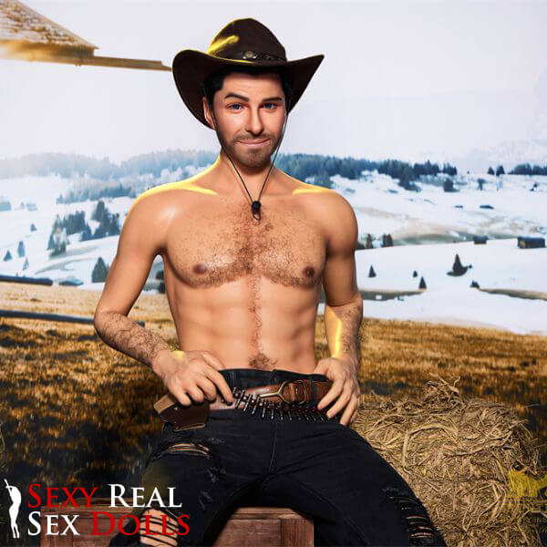 IronTech 170cm (5ft5') Sensual Cowboy Realistic Silicone Male Sex Doll - Allen