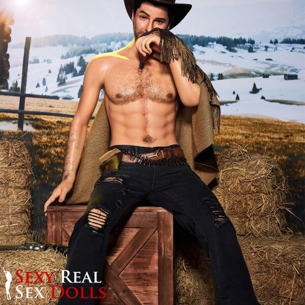IronTech 170cm (5ft5') Sensual Cowboy Realistic Silicone Male Sex Doll - Allen