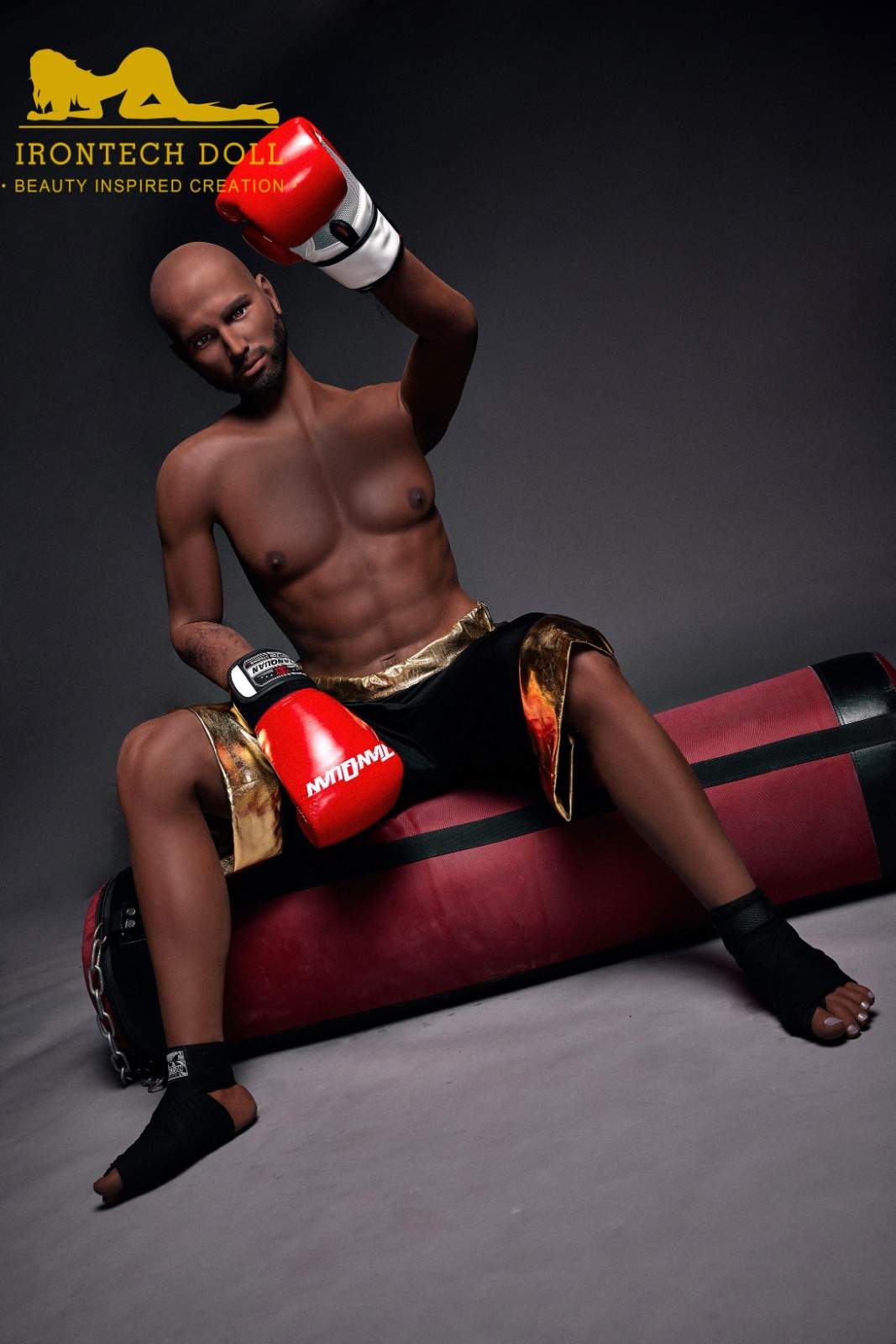 IronTech 175cm (5ft9') Boxing Champion Black Male Sex Doll - Jack