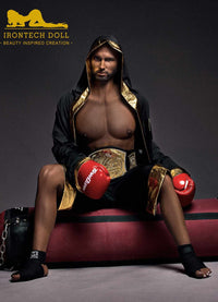IronTech 175cm (5ft9') Boxing Champion Black Male Sex Doll - Jack