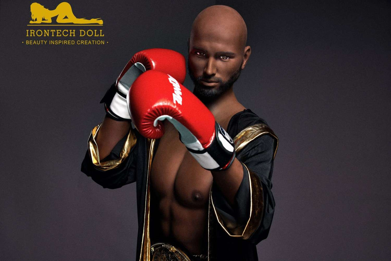 IronTech 175cm (5ft9') Boxing Champion Black Male Sex Doll - Jack
