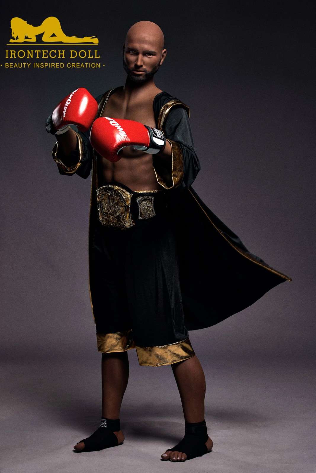 IronTech 175cm (5ft9') Boxing Champion Black Male Sex Doll - Jack