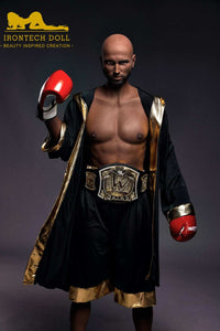 IronTech 175cm (5ft9') Boxing Champion Black Male Sex Doll - Jack