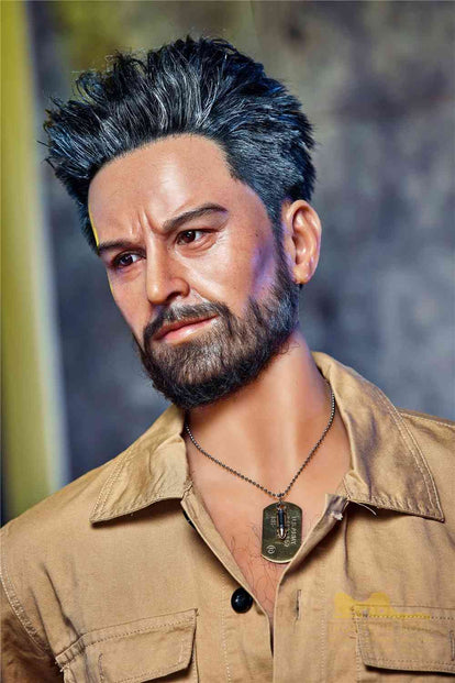 175cm (5ft9') Sexy Matured Male with Silicone Head Doll Model