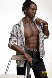 IronTech 176cm (5ft7') Ebony Fantasy Muscular Build Silicone Male Sex Doll - James