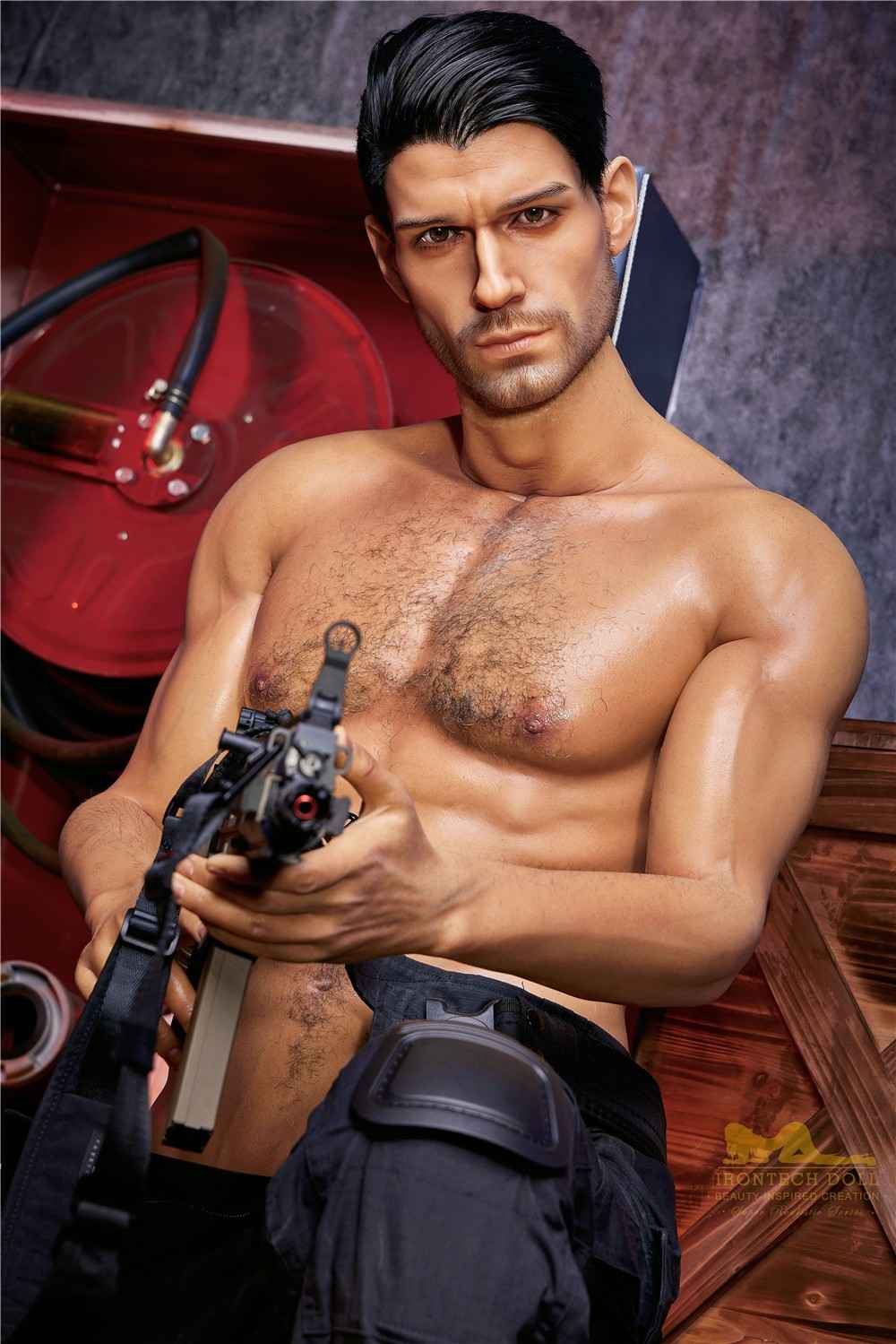 IronTech 176cm (5ft7') Elite Commando Muscular Silicone Male Sex Doll - Thomas