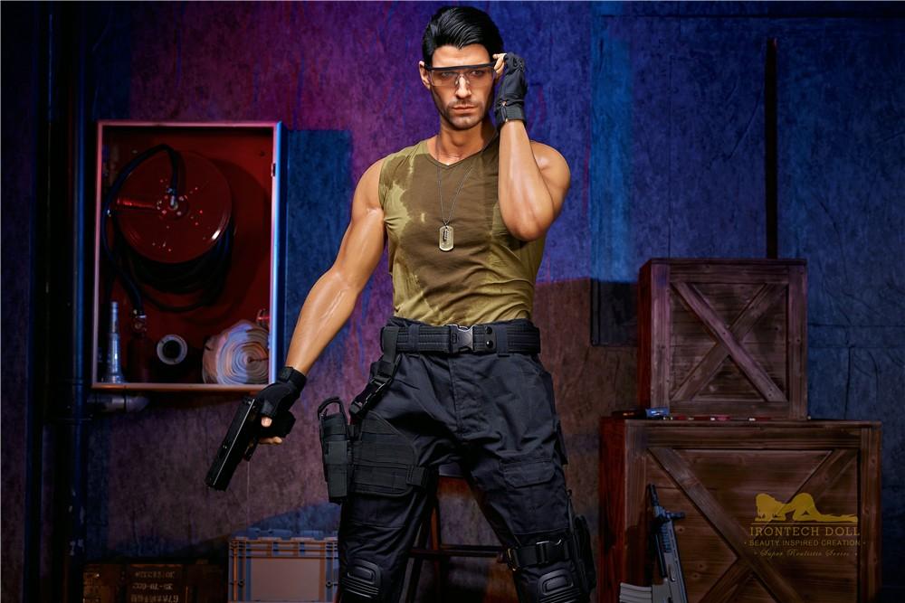 IronTech 176cm (5ft7') Elite Commando Muscular Silicone Male Sex Doll - Thomas