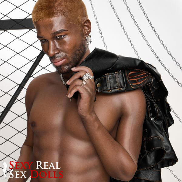 176cm (5ft7') Life Size Ebony Silicone Male Sex Doll - Bill, IronTech, , Sexy Real Sex Dolls