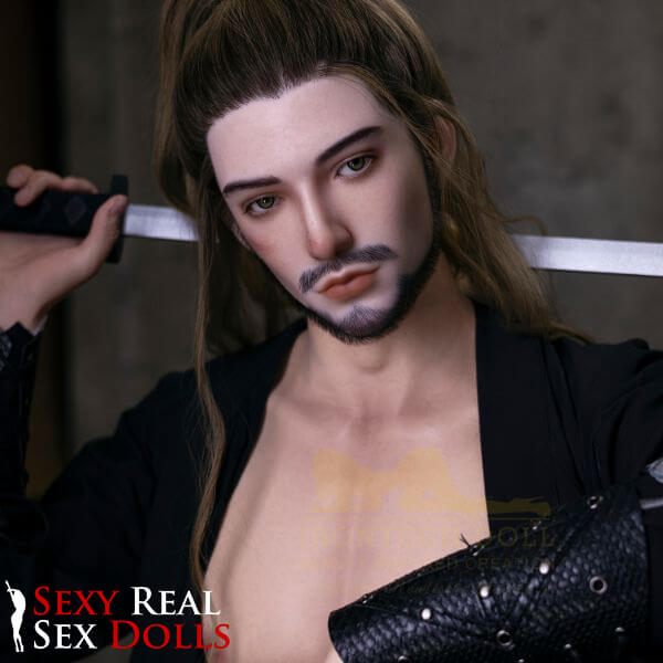 IronTech 176cm (5ft7') Long-Haired Mythical Warrior with Muscular Body Silicone Male Sex Doll - Jhon