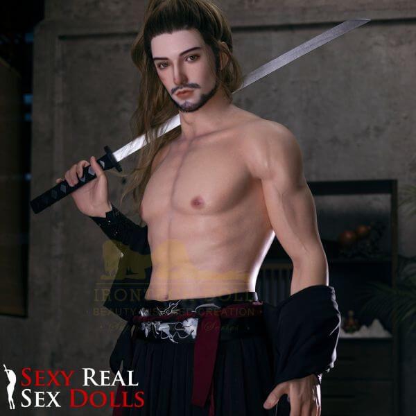 IronTech 176cm (5ft7') Long-Haired Mythical Warrior with Muscular Body Silicone Male Sex Doll - Jhon