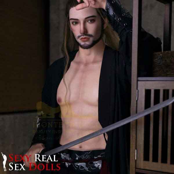 IronTech 176cm (5ft7') Long-Haired Mythical Warrior with Muscular Body Silicone Male Sex Doll - Jhon