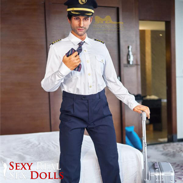 IronTech 176cm (5ft7') Luxury Airline Pilot Full Size Silicone Male Sex Doll - George