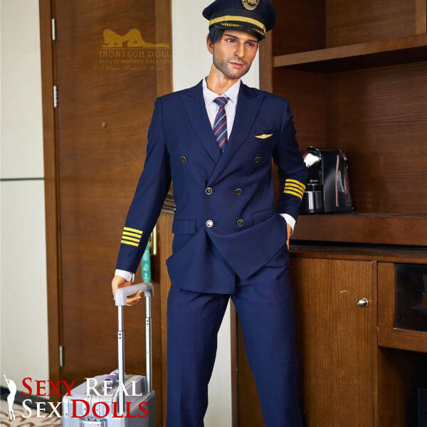 IronTech 176cm (5ft7') Luxury Airline Pilot Full Size Silicone Male Sex Doll - George