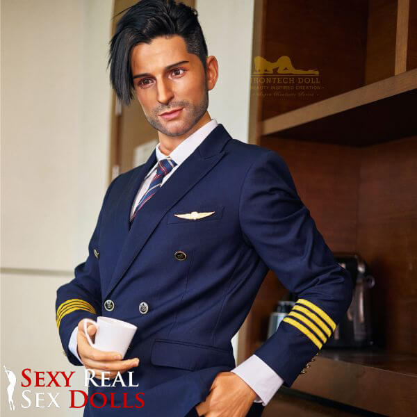 IronTech 176cm (5ft7') Luxury Airline Pilot Full Size Silicone Male Sex Doll - George