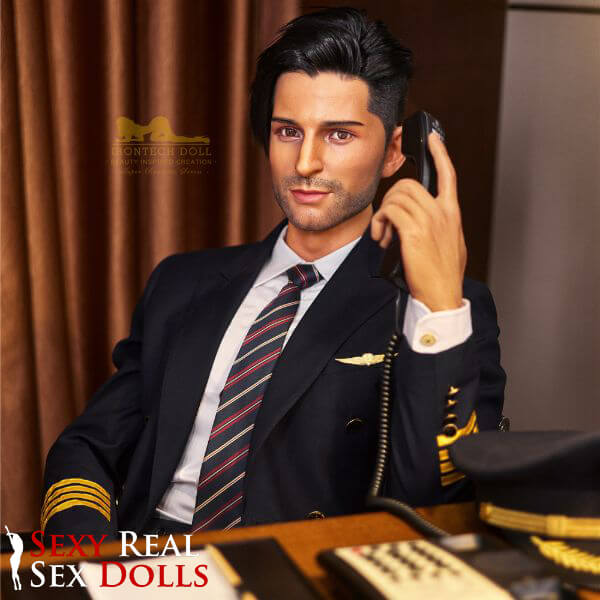 IronTech 176cm (5ft7') Luxury Airline Pilot Full Size Silicone Male Sex Doll - George