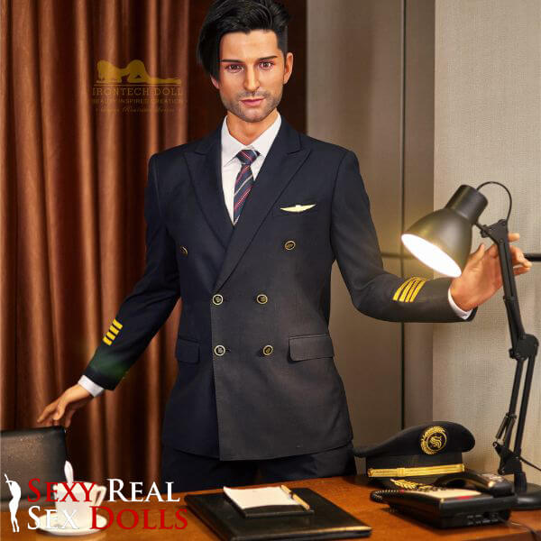 IronTech 176cm (5ft7') Luxury Airline Pilot Full Size Silicone Male Sex Doll - George
