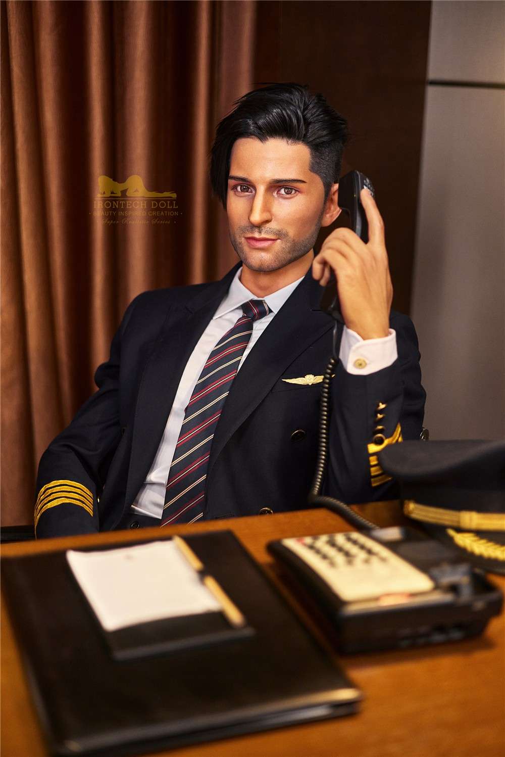IronTech 176cm (5ft7') Luxury Airline Pilot Full Size Silicone Male Sex Doll - George