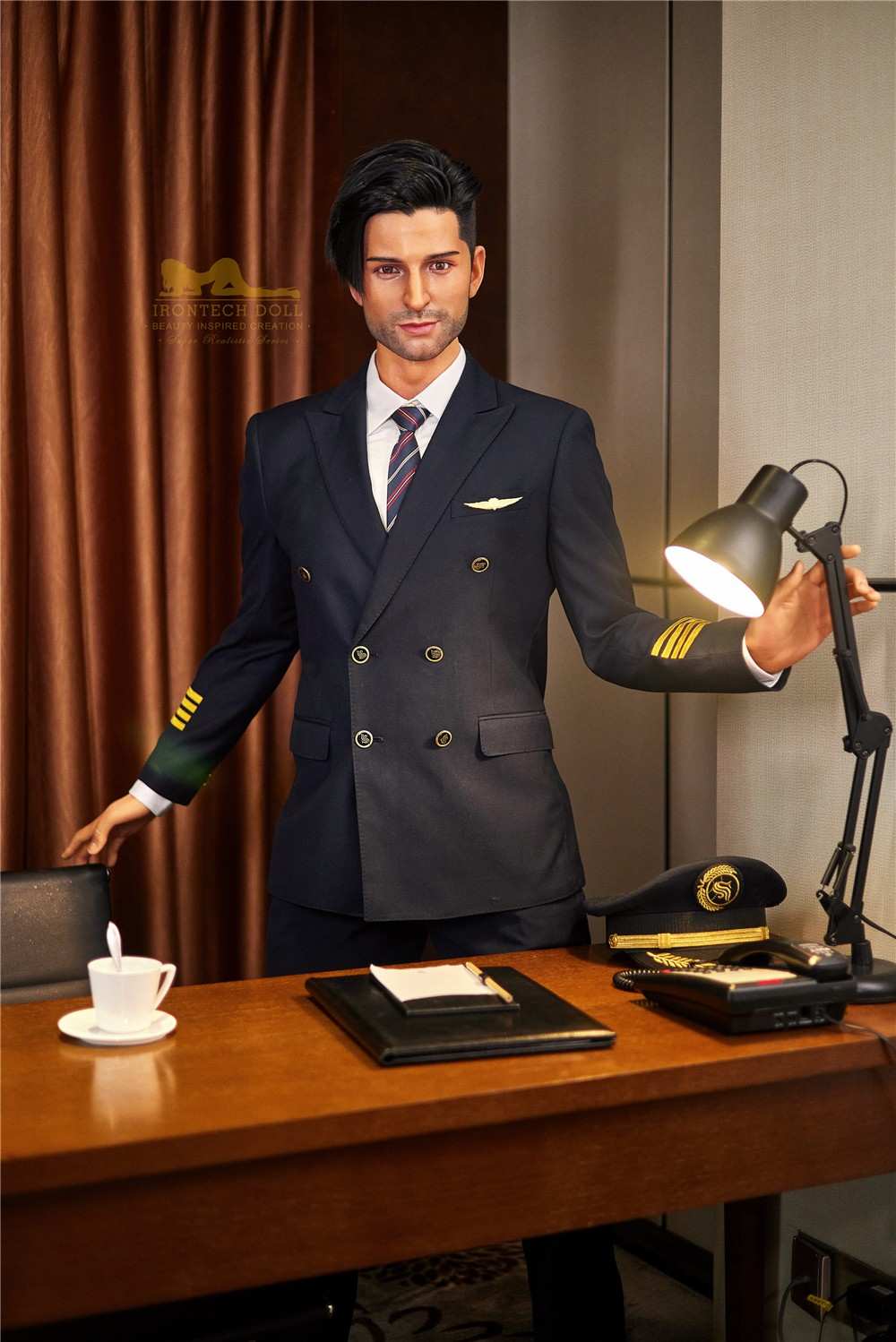 IronTech 176cm (5ft7') Luxury Airline Pilot Full Size Silicone Male Sex Doll - George