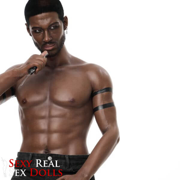 IronTech 176cm (5ft7') Muscular Ebony Fantasy Silicone Male Sex Doll - Bill