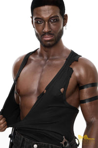 IronTech 176cm (5ft7') Muscular Ebony Fantasy Silicone Male Sex Doll - Bill