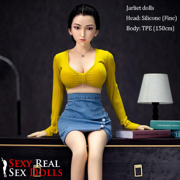 Jarliet Dolls 150cm (4ft9') - Hybrid Black-Haired Sex Doll – Curvy Seduction - Fine Jarliet