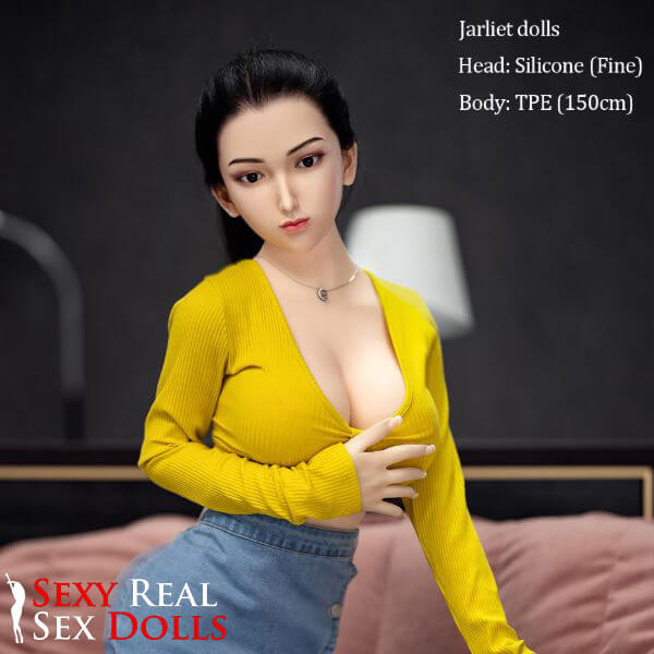Jarliet Dolls 150cm (4ft9') - Hybrid Black-Haired Sex Doll – Curvy Seduction - Fine Jarliet