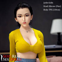 Jarliet Dolls 150cm (4ft9') - Hybrid Black-Haired Sex Doll – Curvy Seduction - Fine Jarliet