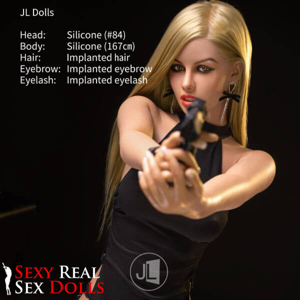 Jarliet Dolls 167cm (5ft4') - Gun Girl Silicone Sex Doll – Exotic Fantasy Action Queen - Blanche Jarliet