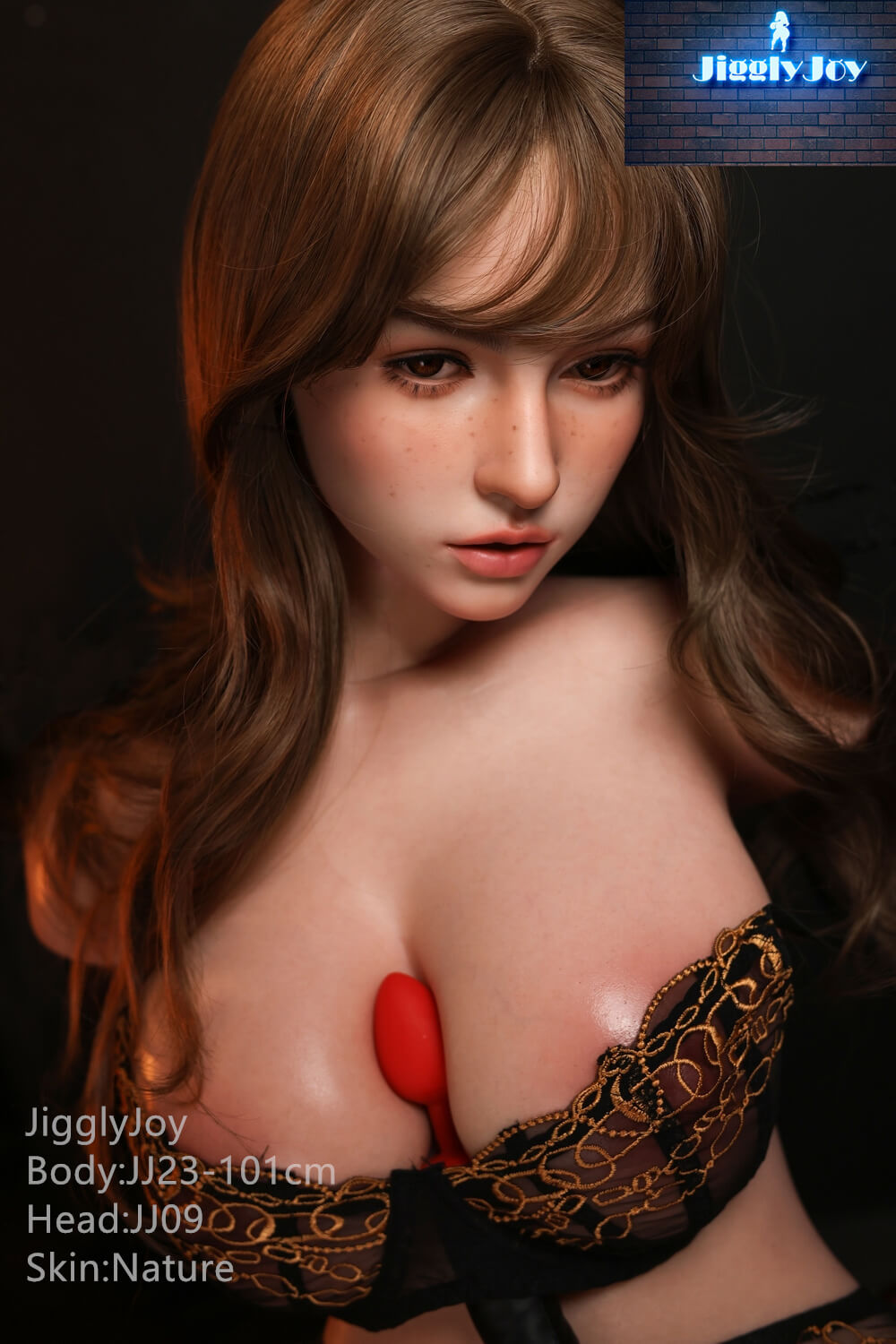 Jiggly Joy 101cm (39.7") Full Silicone Torso Sex Doll with ROS Head - F-Cup - Winnie