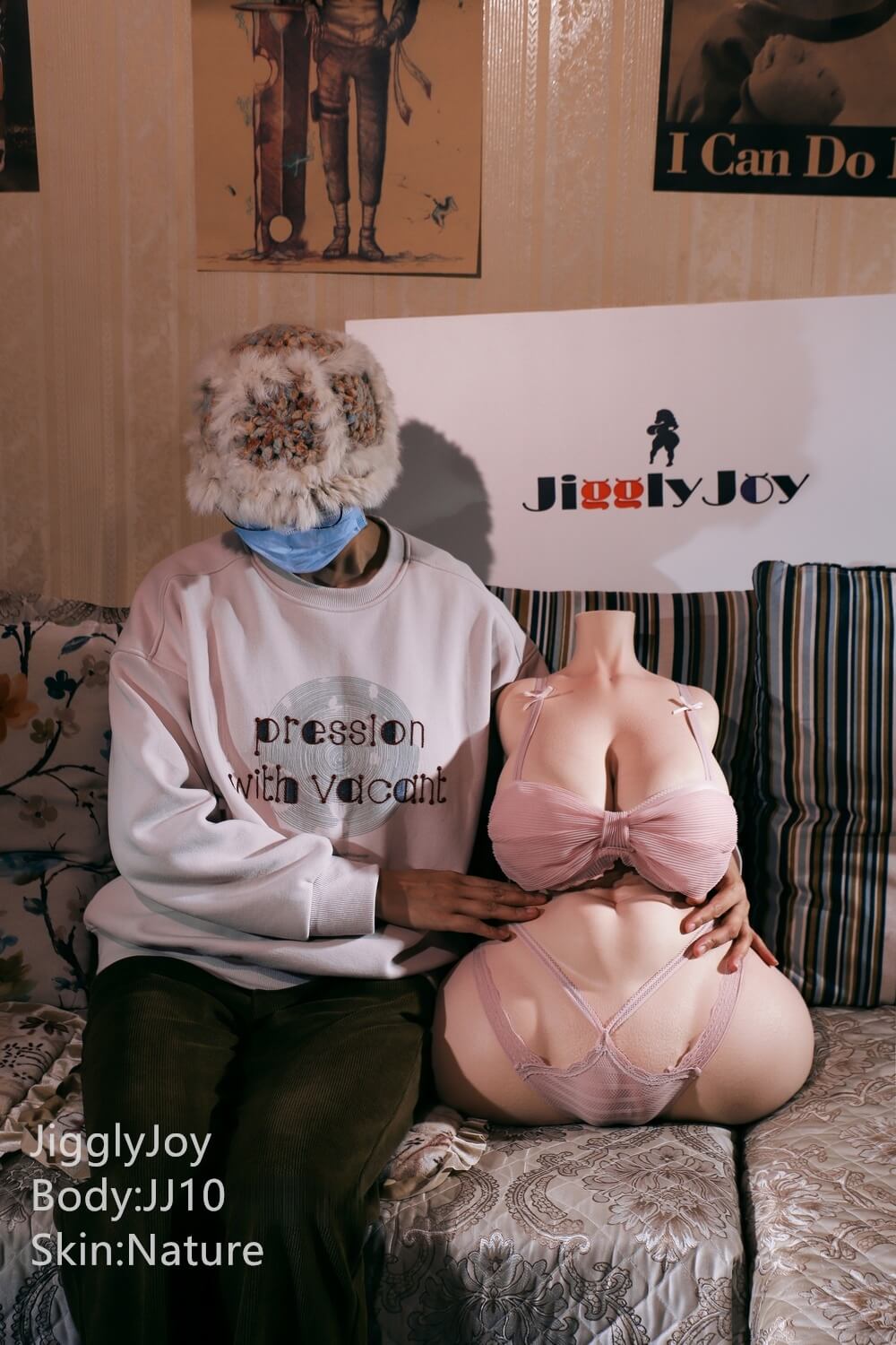 Jiggly Joy 63cm (24.8") Abdominal Muscles Big Booty Silicone Sex Doll Torso - D-Cup - Eva