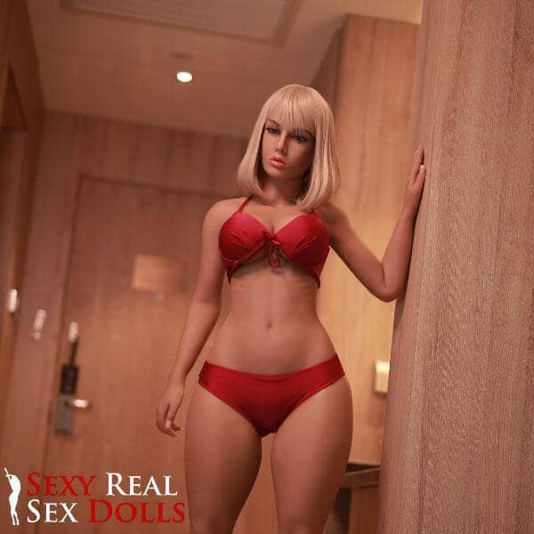 150cm 4ft 11 Small Breast Blonde Sex Doll with Large Ass Ginger