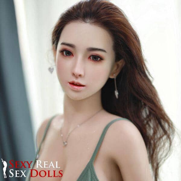 JY 157cm (5ft2') Full-Figured Bust with Thin Waist Silicone Head Sex Doll - Jean