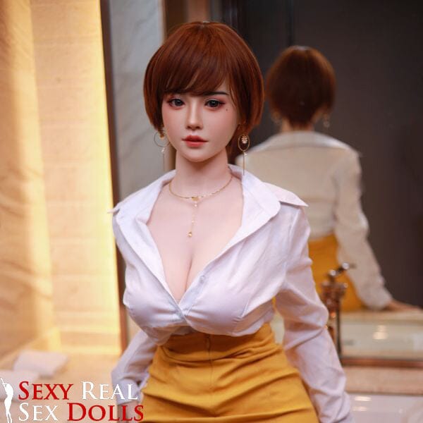 JY 163cm (5ft4') Busty Asian Sensation Sex Doll with Silicone Head - Clarisse