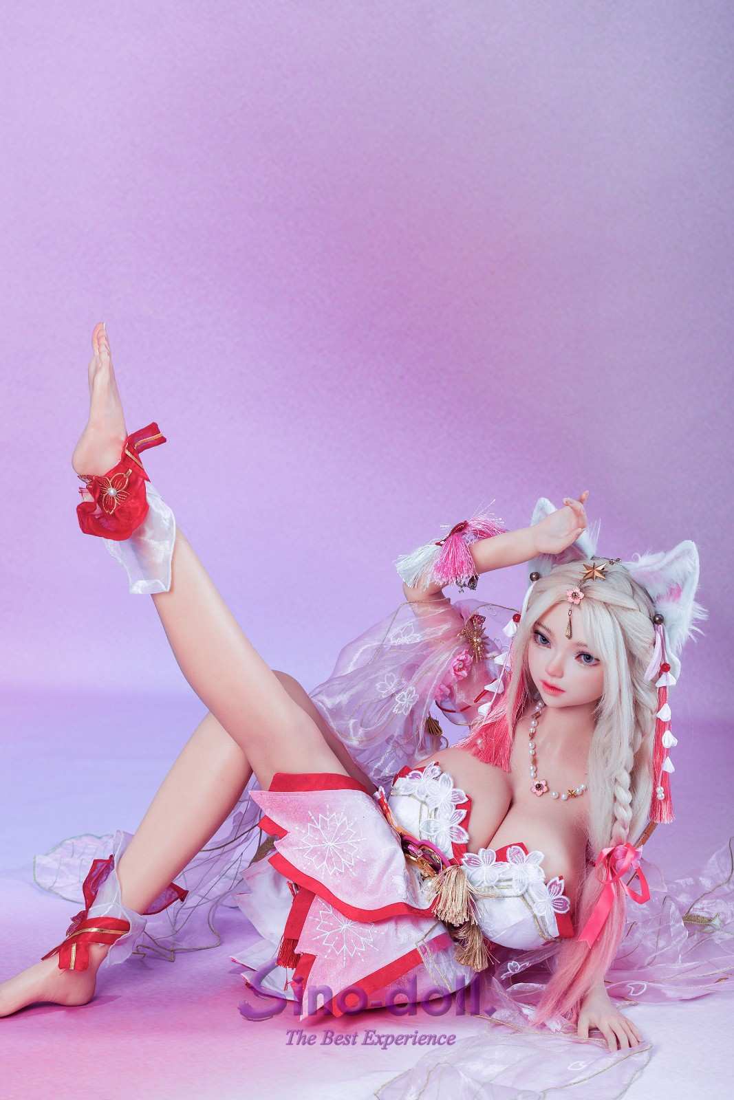 143cm (4ft8") Huge Breasts Full Platinum Silicone - Soft-Max – Linmo