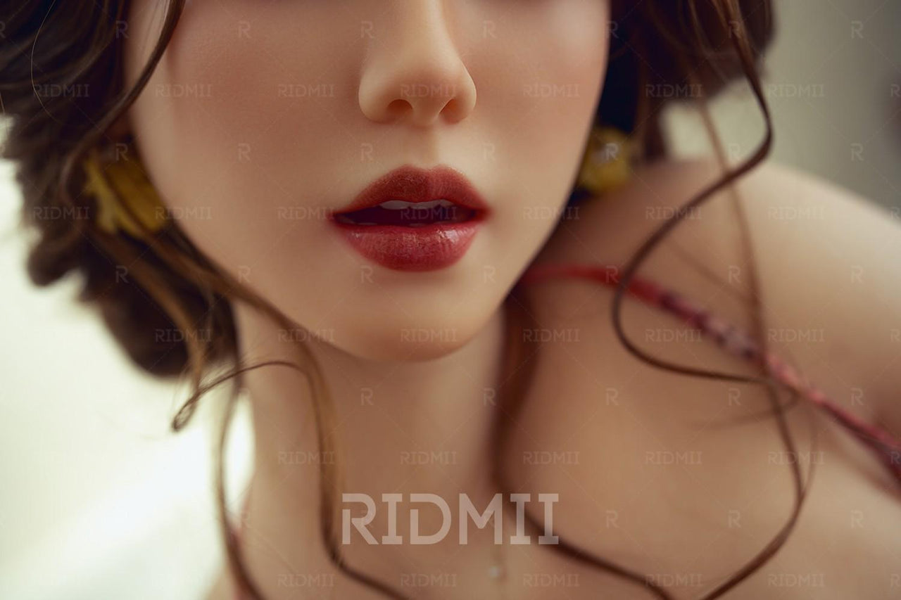 Ridmii 168cm (5ft6") Skinny Brunette Huge Tits Silicone Sex Doll – Fenna