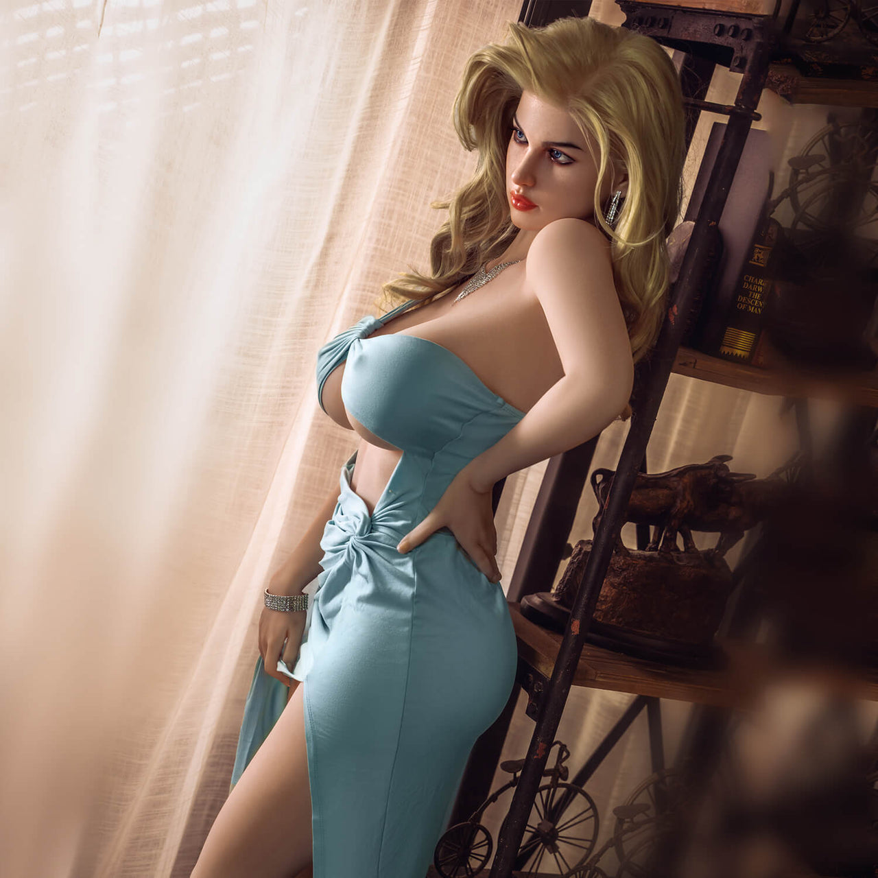 Rosretty 170cm (5ft5") Elegant Blonde Hybrid Sex Doll - D-Cup - Seraphina