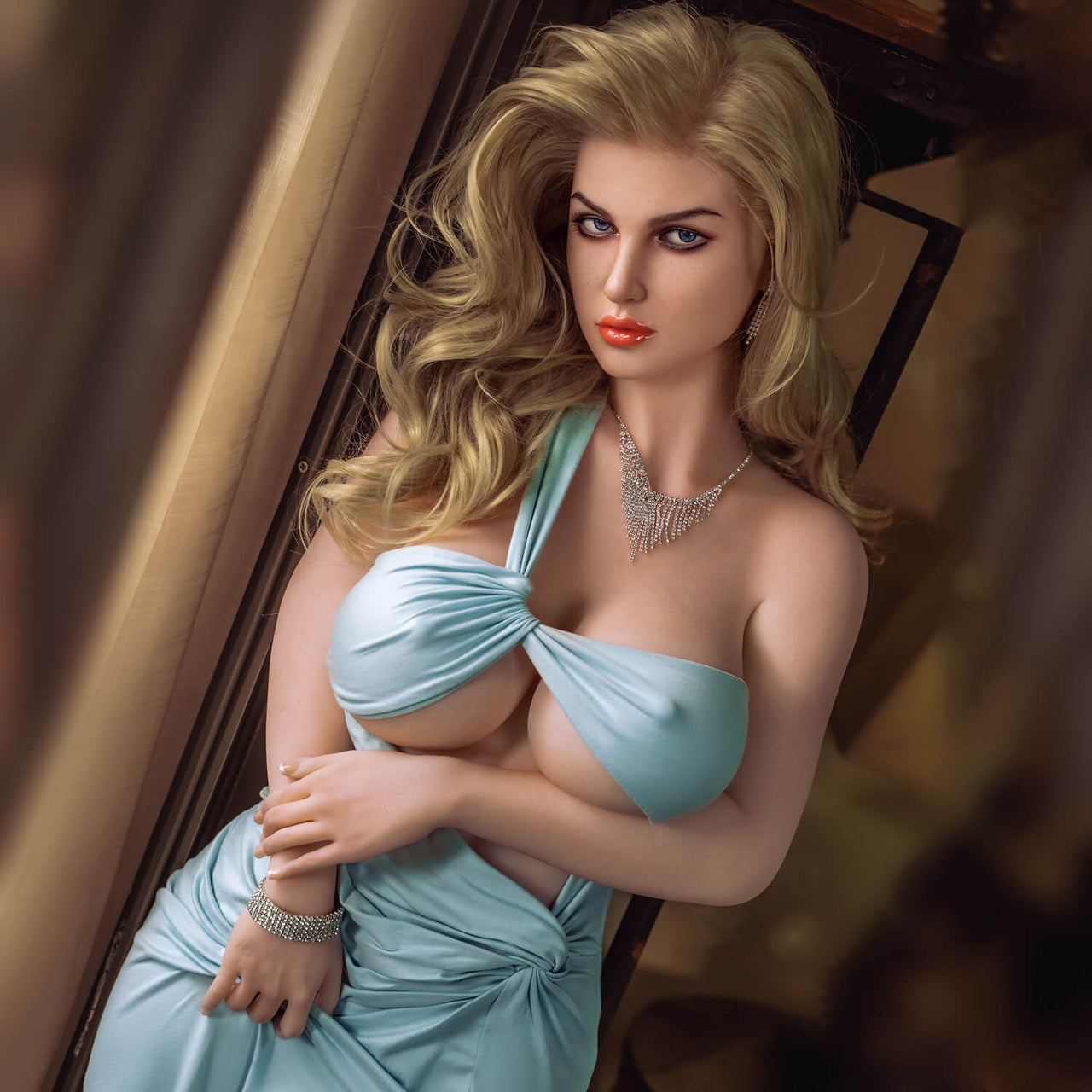 Rosretty 170cm (5ft5") Elegant Blonde Hybrid Sex Doll - D-Cup - Seraphina