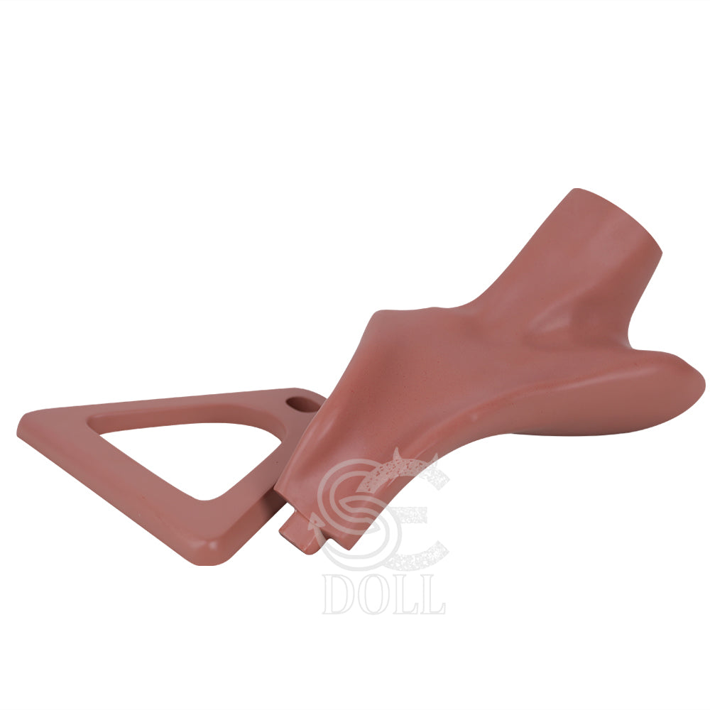 SE Dolls Resin Doll Head Stand - Dark Tan - SE Doll