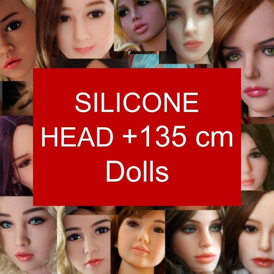 Sexy Real Sex Dolls Silicone Head for 135 cm 4ft5 Dolls