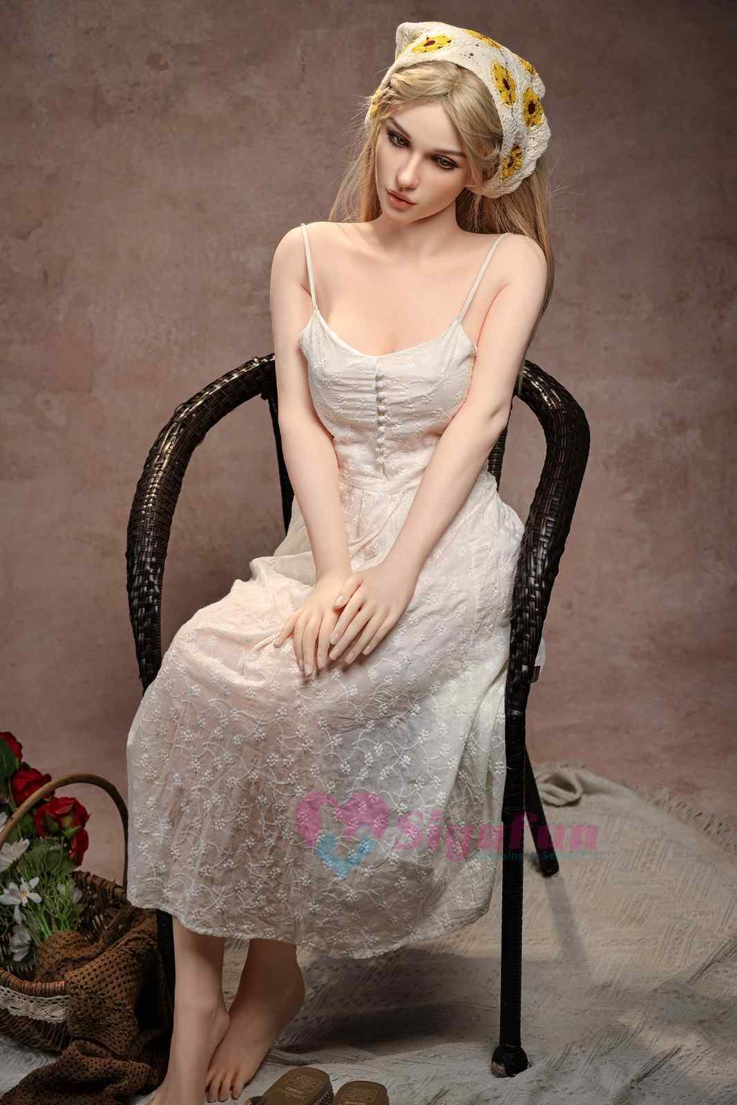 Sigafun 163cm (5ft3") AI Hybrid Sex Doll Blonde Farm Girl - Cecily