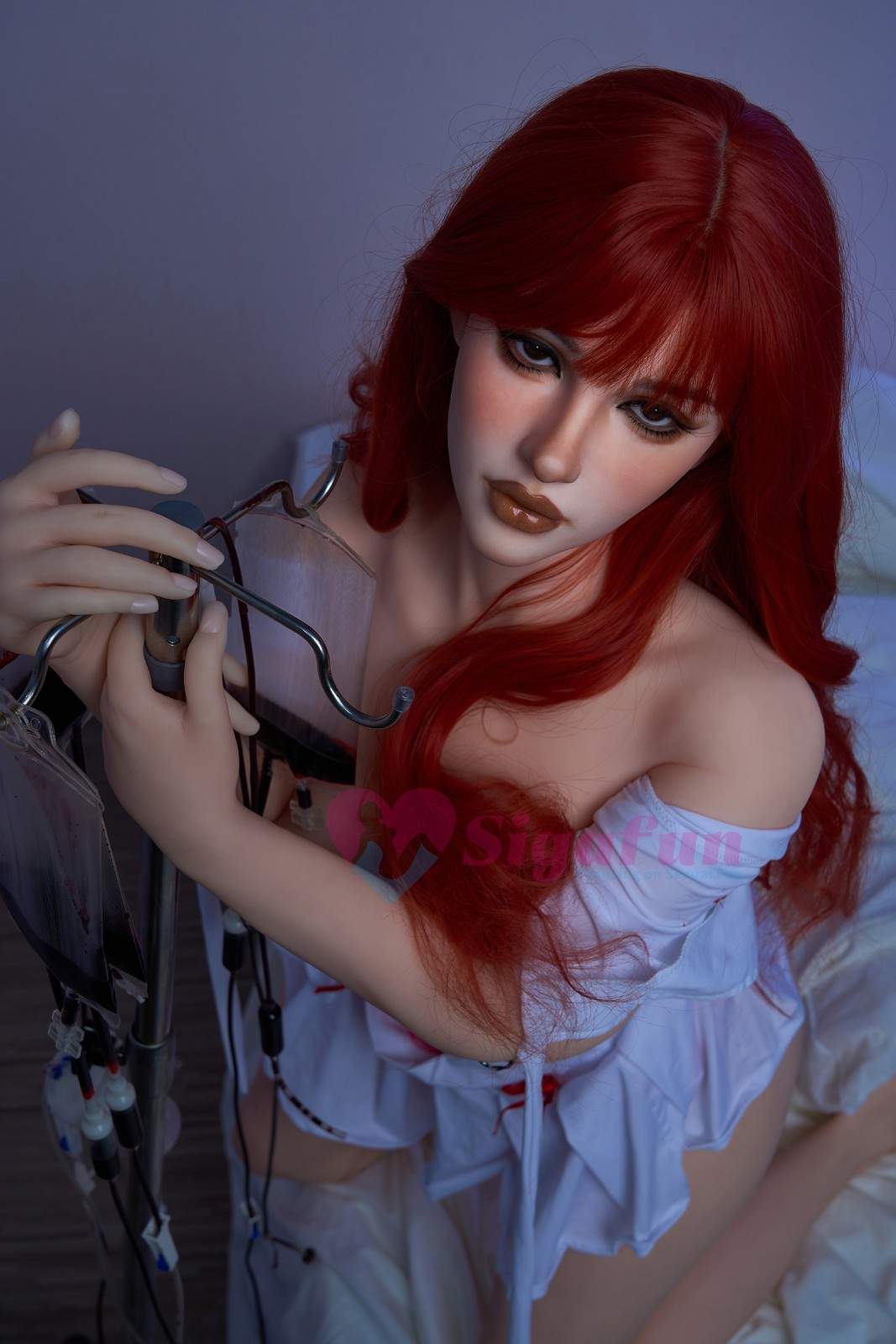 Sigafun 164cm (5ft3") Beauty Redhead AI Hybrid Sex Love Doll - Cecily