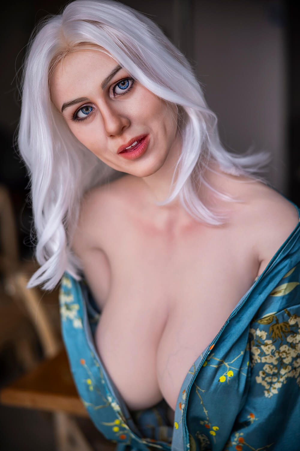 Starpery 148cm (4ft8") Exotic Silver Hair Silicone Sex Doll - J-Cup - Lidiya - In Stock | US Only