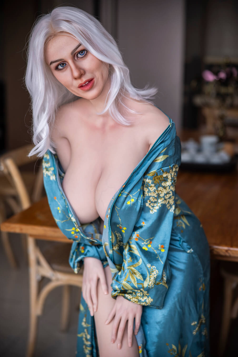 Starpery 148cm (4ft8") Exotic Silver Hair Silicone Sex Doll - J-Cup - Lidiya - In Stock | US Only
