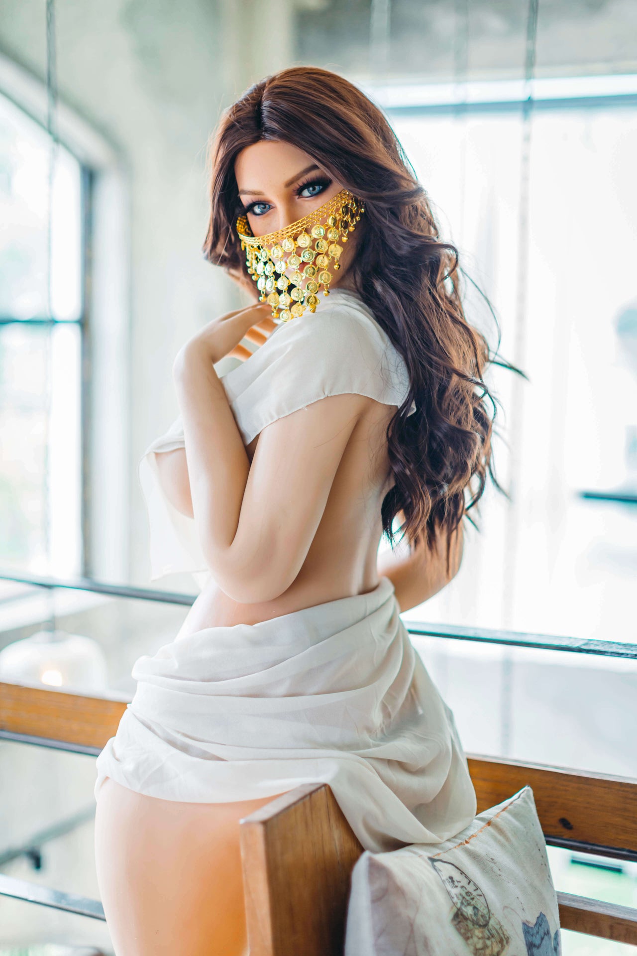 Starpery 165cm (5ft5") Elegant Brunette Silicone Sex Doll - G-Cup - Adele - In Stock | US Only