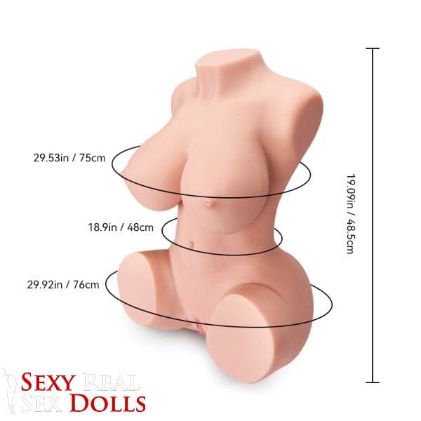 Tantaly Dolls 48.5cm (19.1') Huge Tits Torso Doll Maturbator